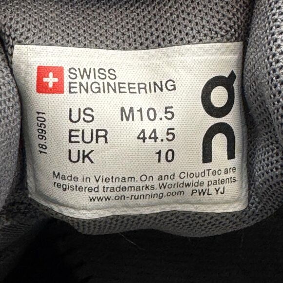 On Running CloudTec Shoes Mens Size 10.5 Gray Green Sneakers Running No Insoles - Picture 10 of 11